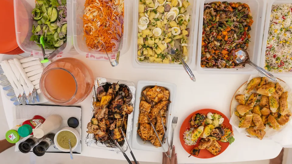 Comida preparada para visitantes en Mauricio