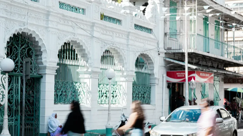 Fassade der Jummah-Moschee in Port Louis